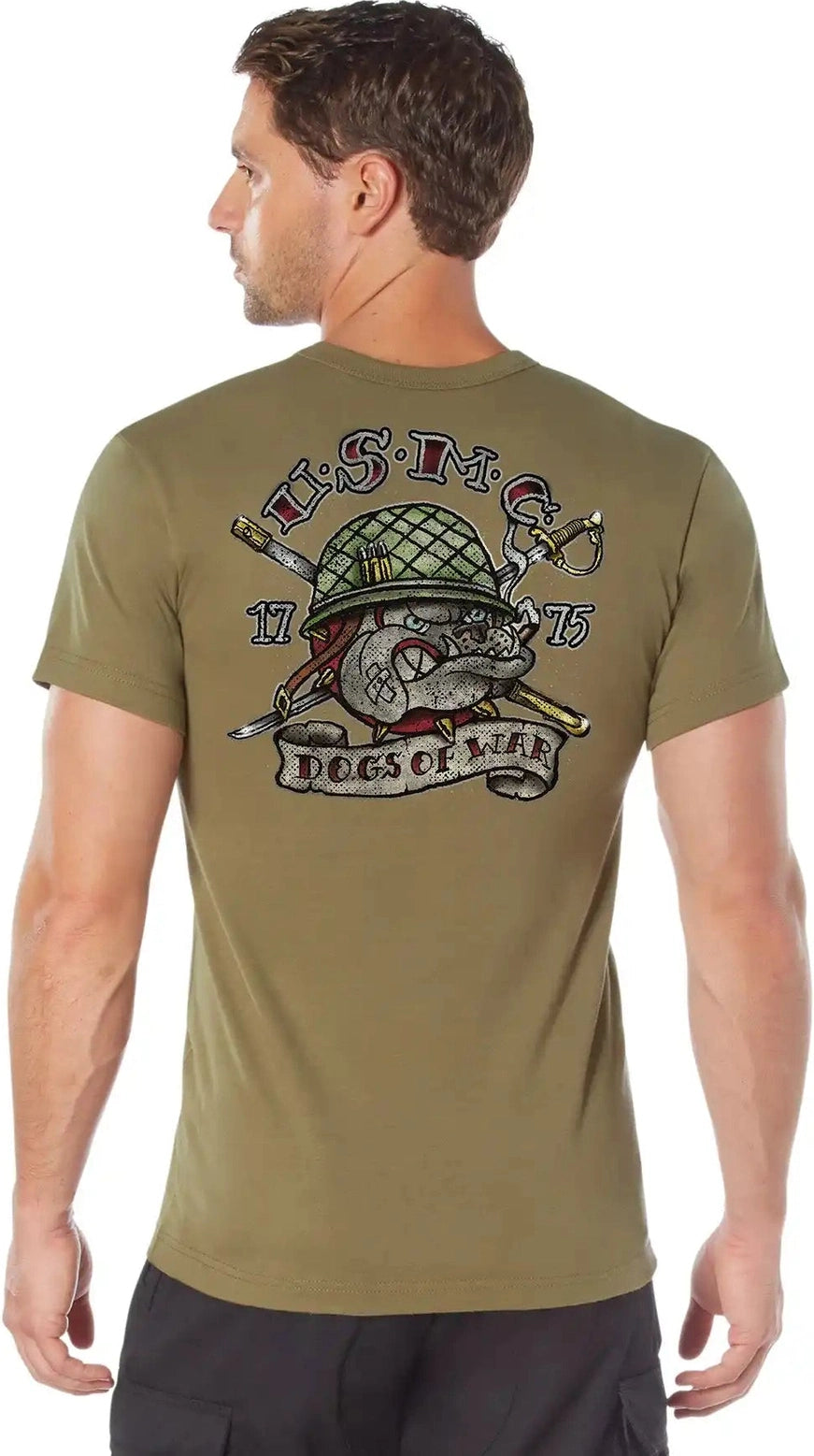 Rothco Usmc Dogs of War T-shirt - Coyote Brown / s