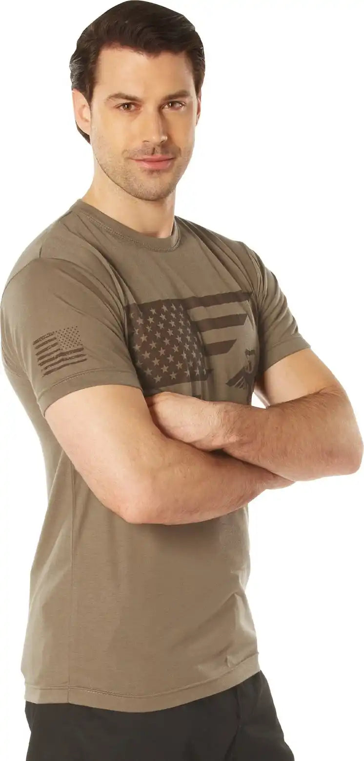 Rothco Usmc Eagle Globe & Anchor Moisture Wicking t Shirt Ar 670 1 Coyote Brown