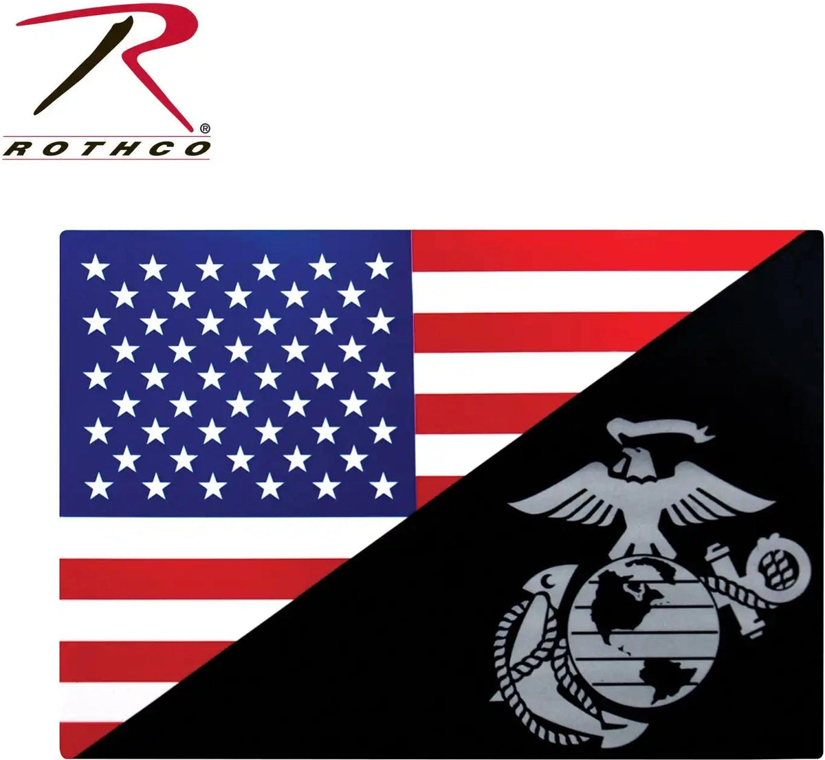 Rothco Usmc Eagle Globe and Anchor Flag Decal (outside / Back Gum) 3’’ x 4 1/34’’