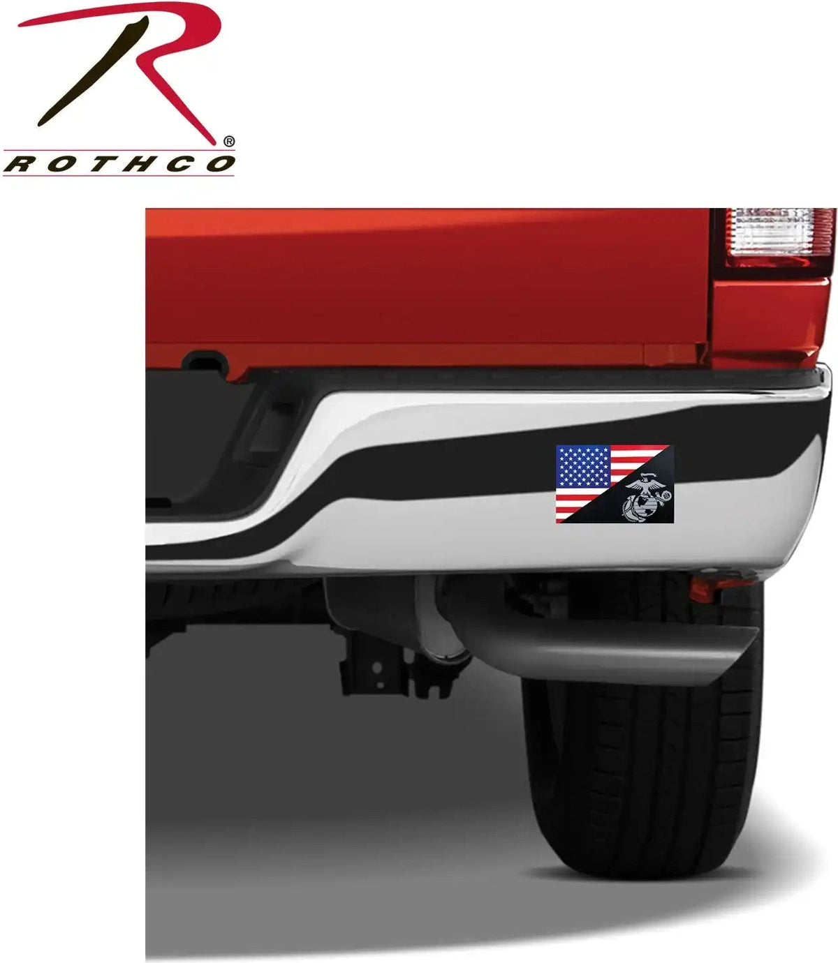 Rothco Usmc Eagle Globe and Anchor Flag Decal (outside / Back Gum) 3’’ x 4 1/34’’