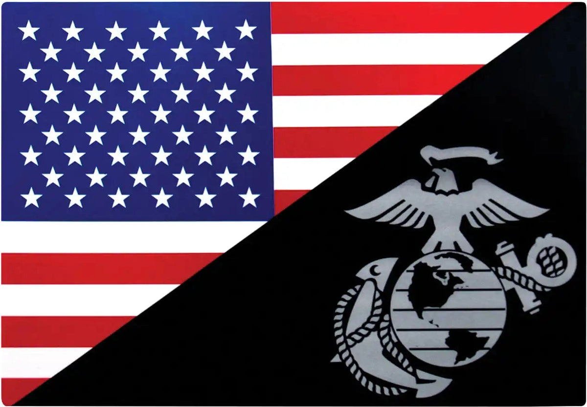 Rothco Usmc Eagle Globe and Anchor Flag Decal (outside / Back Gum) 3’’ x 4 1/34’’