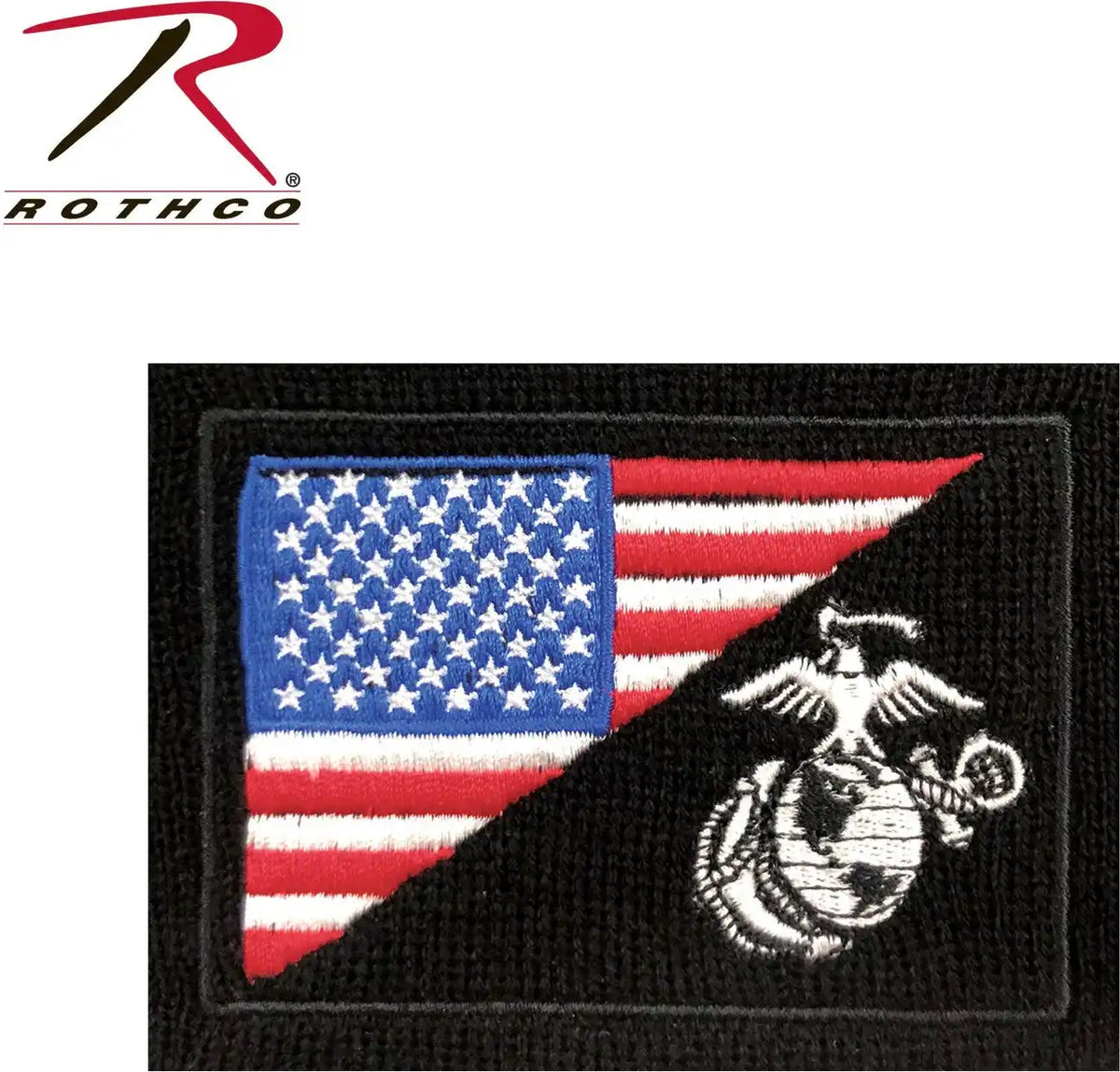 Rothco Usmc Eagle Globe and Anchor / us Flag Deluxe Fine Knit Watch Cap