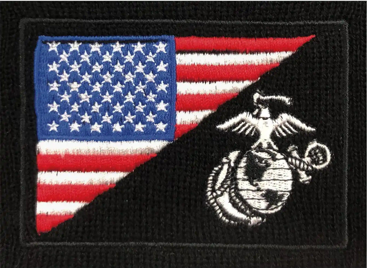 Rothco Usmc Eagle Globe and Anchor / us Flag Deluxe Fine Knit Watch Cap