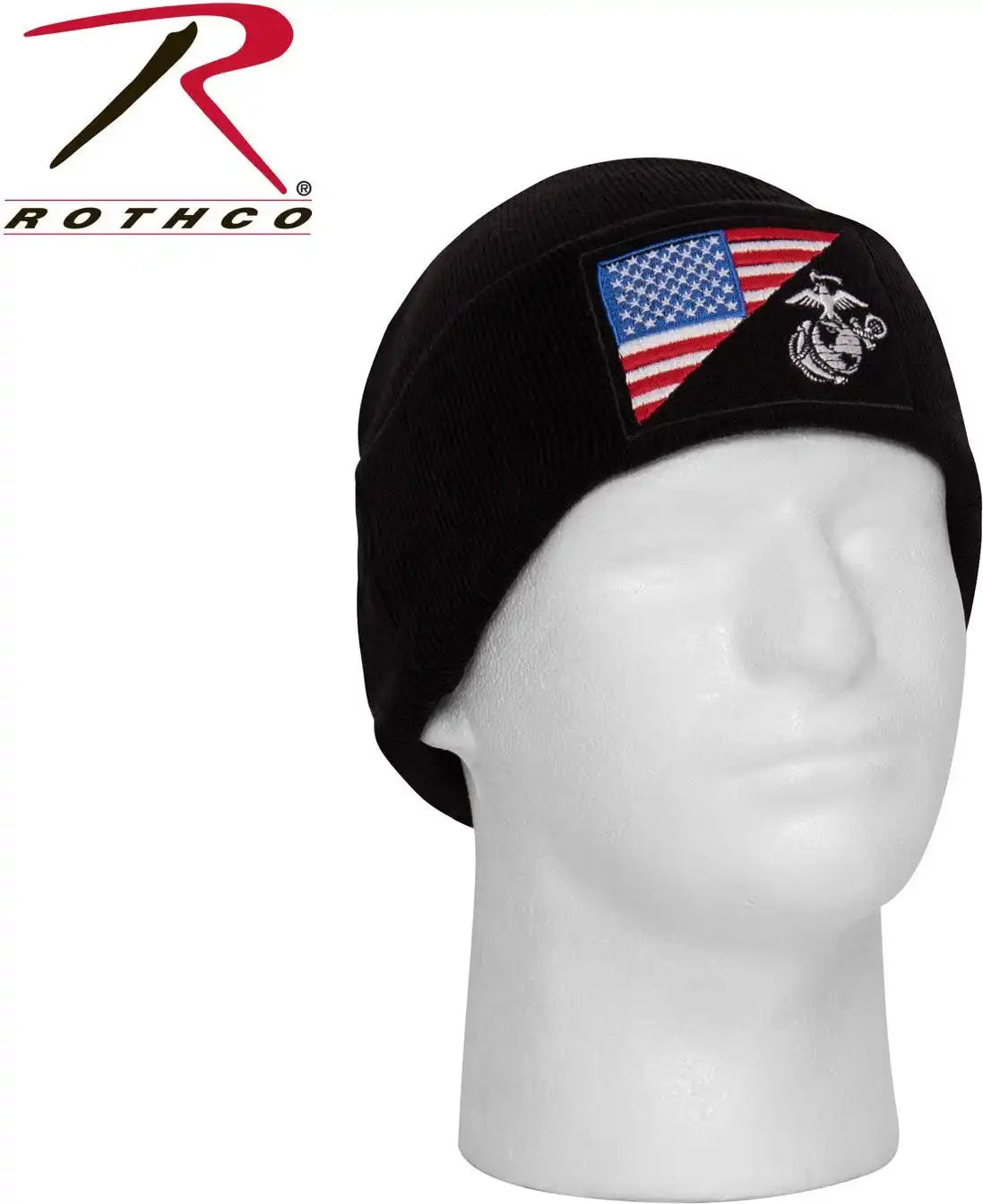 Rothco Usmc Eagle Globe and Anchor / us Flag Deluxe Fine Knit Watch Cap