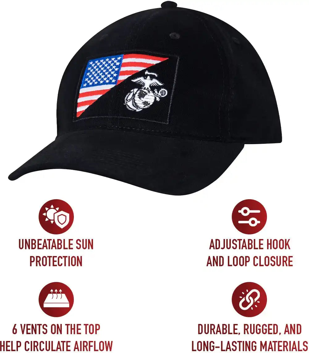 Rothco Usmc Eagle Globe and Anchor / us Flag Low Pro Cap