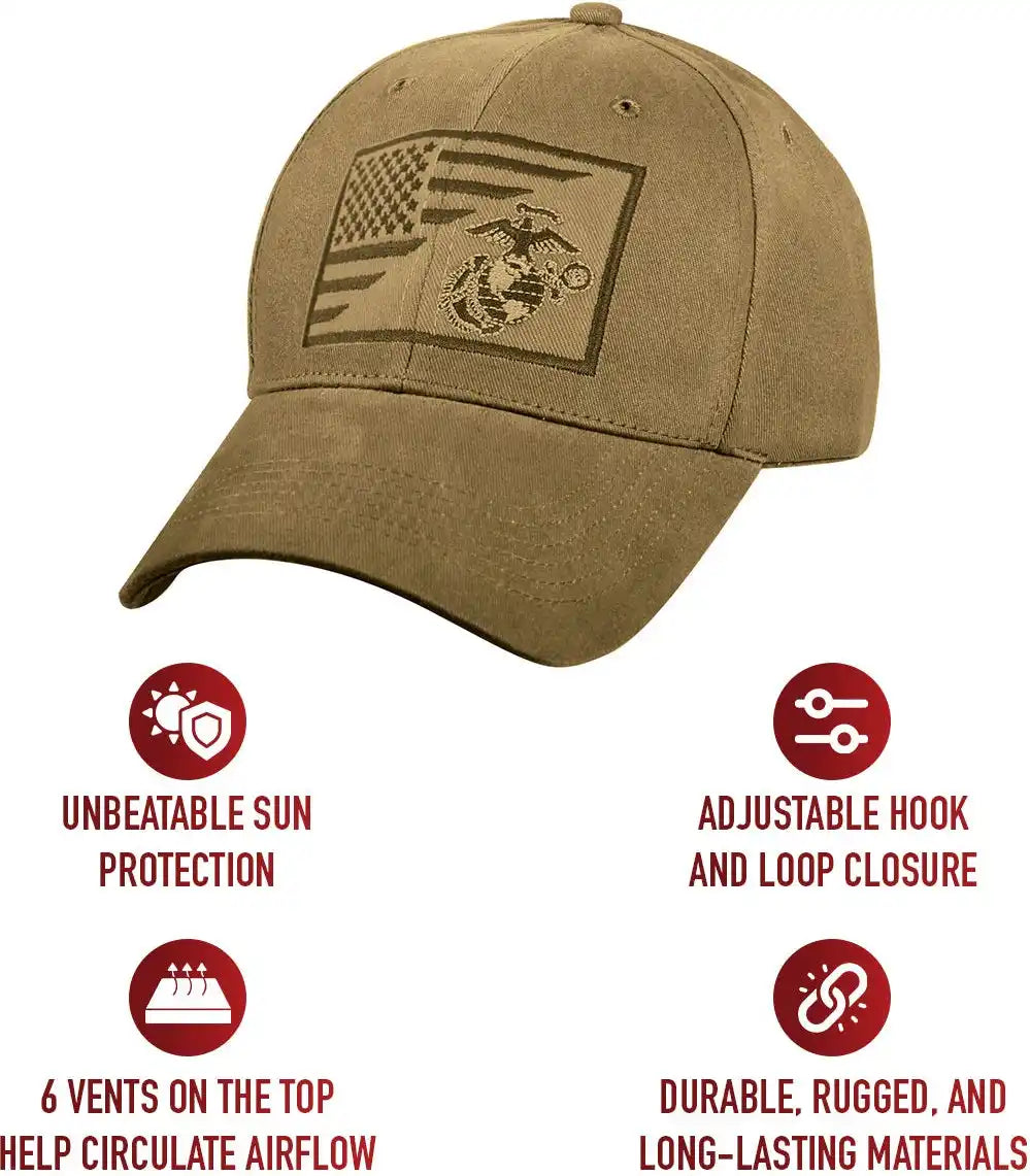 Rothco Usmc Eagle Globe and Anchor / us Flag Low Pro Cap