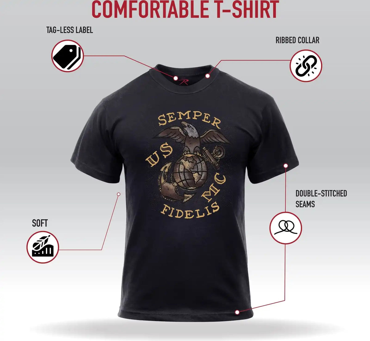 Rothco Usmc Semper Fidelis T-shirt