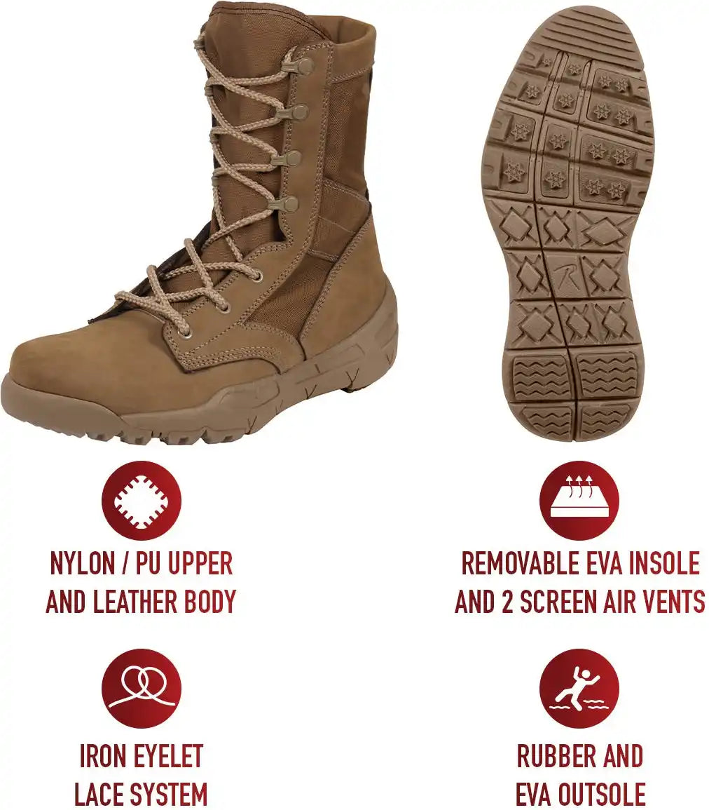 Rothco V-max Lightweight Tactical Boot - 8 Inch