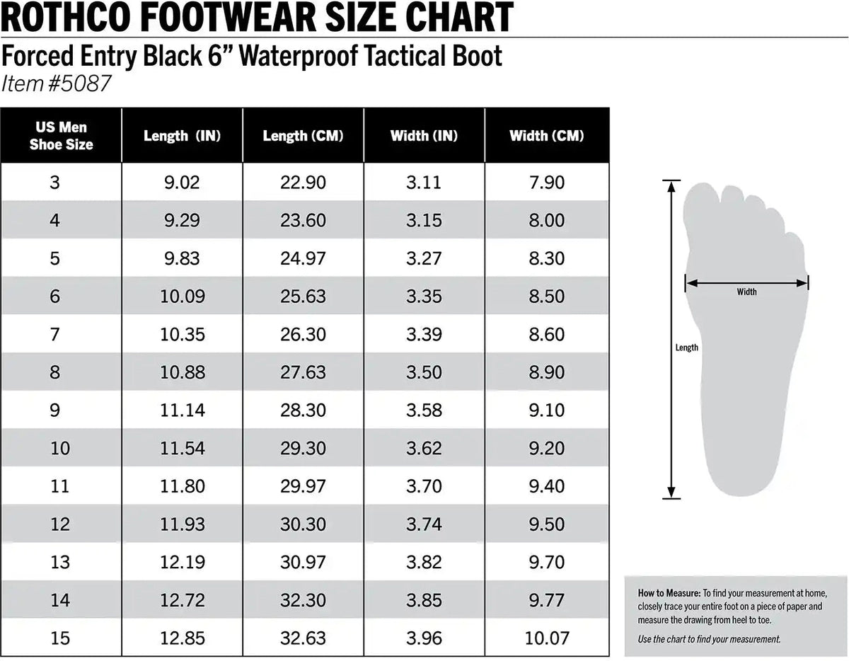 Rothco v Motion Flex Tactical Boot 8 Inch Black / 8.5