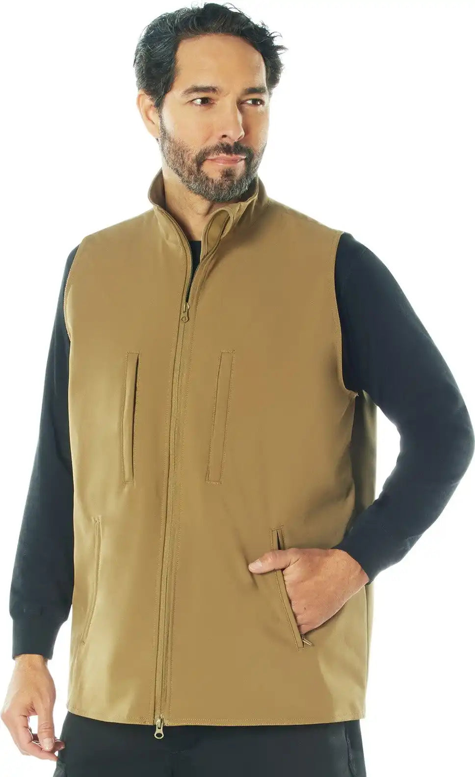 Rothco V2 Concealed Carry Soft Shell Vest - Coyote Brown / s