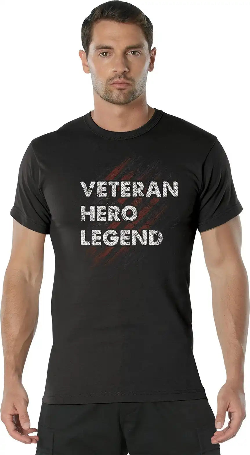 Rothco Veteran Hero Legend T-shirt - Black / s