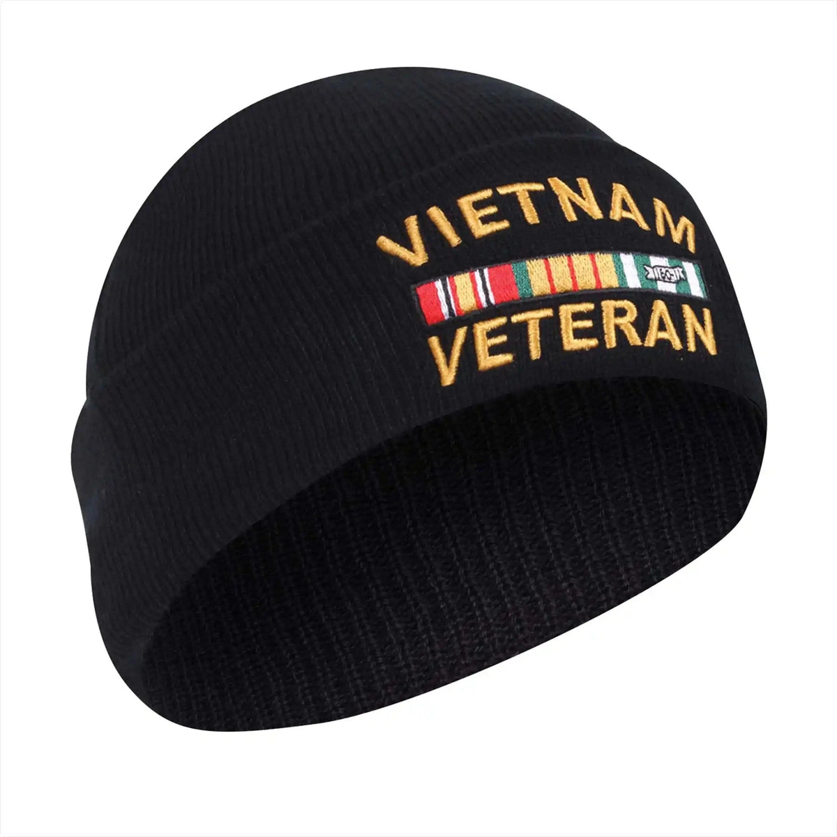 Rothco Vietnam Veteran Deluxe Embroidered Watch Cap Black / one Size