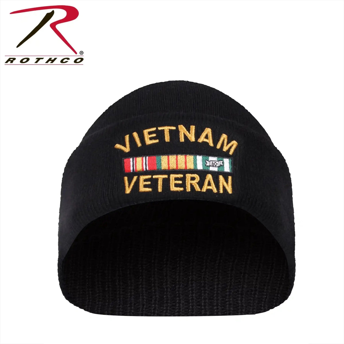 Rothco Vietnam Veteran Deluxe Embroidered Watch Cap Black / one Size