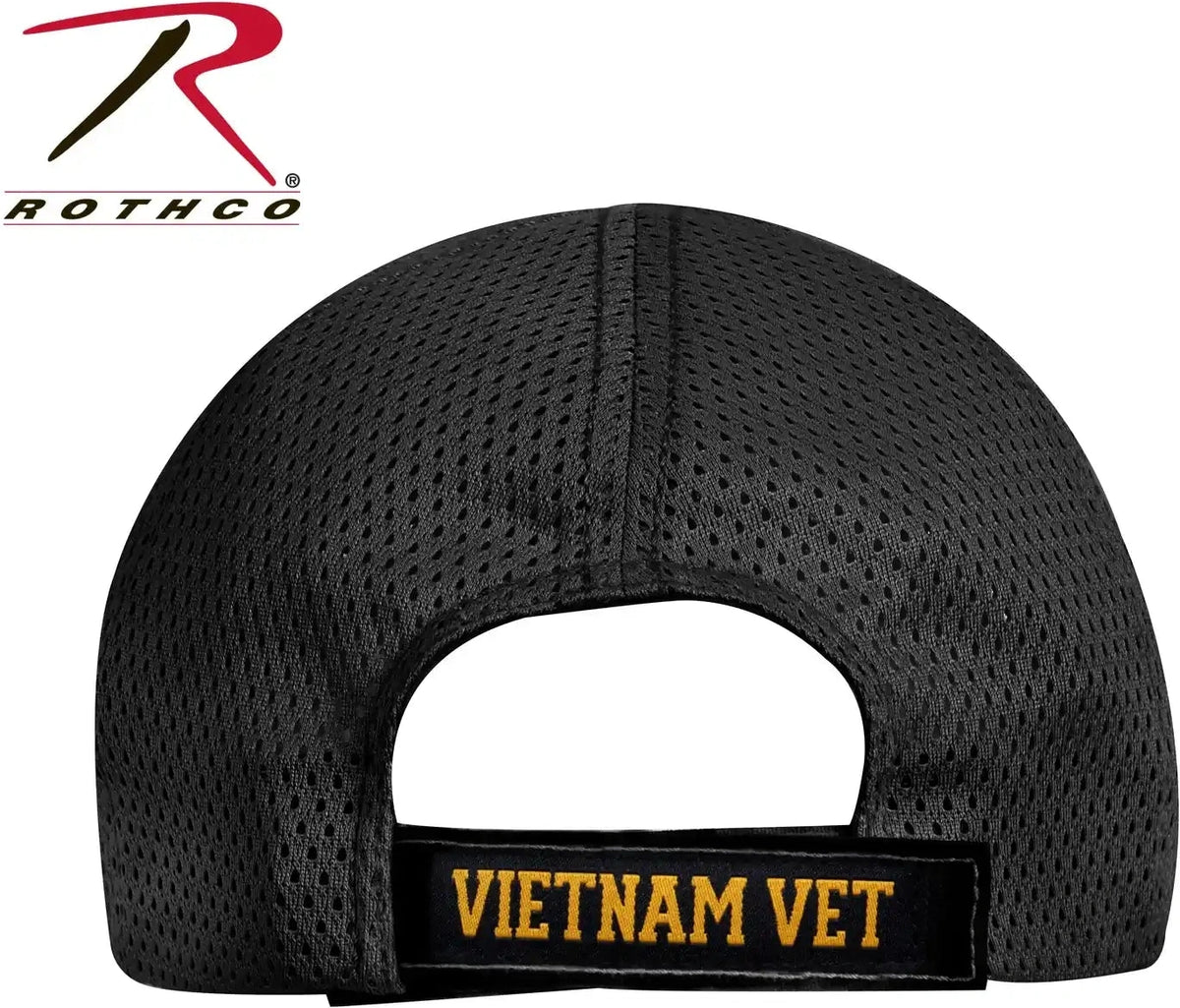 Rothco Vietnam Veteran Tactical Mesh Back Cap Black / one Size