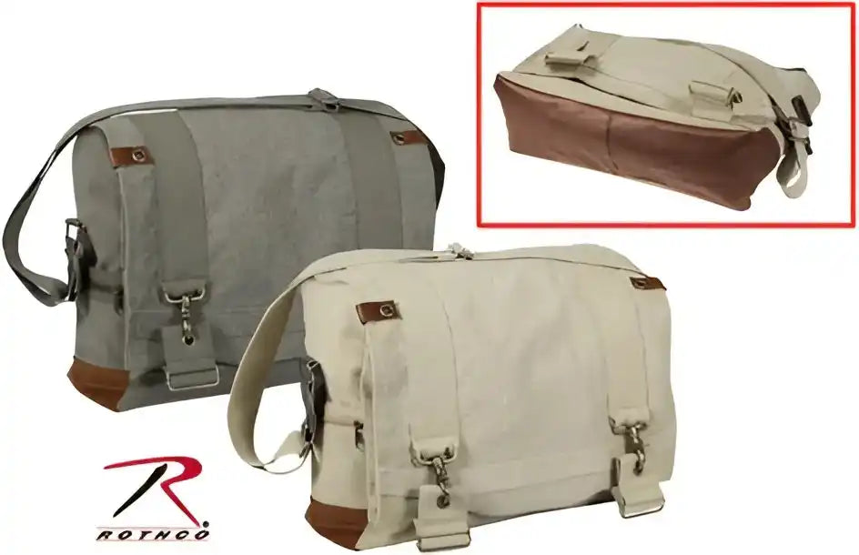 Rothco Vintage Canvas B-15 Pilot Messenger Bag