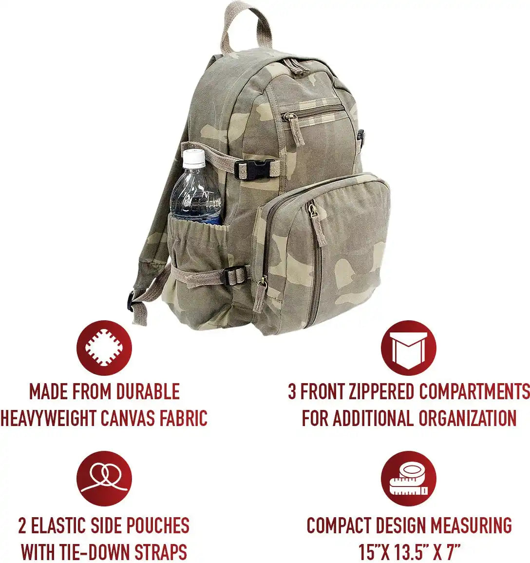 Rothco Vintage Canvas Compact Backpack