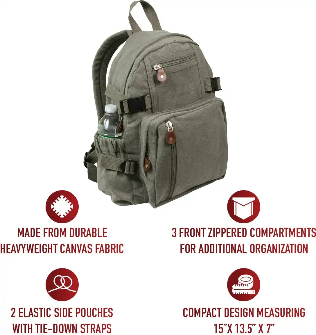 Rothco Vintage Canvas Compact Backpack
