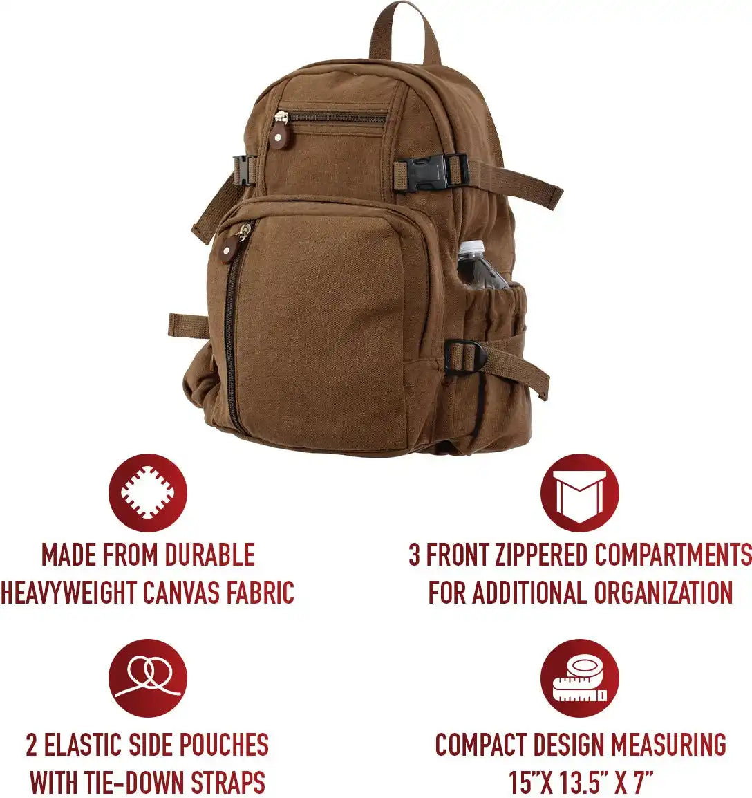 Rothco Vintage Canvas Compact Backpack