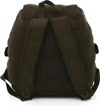 Rothco Vintage Canvas Wayfarer Backpack with Leather Accents - Brown