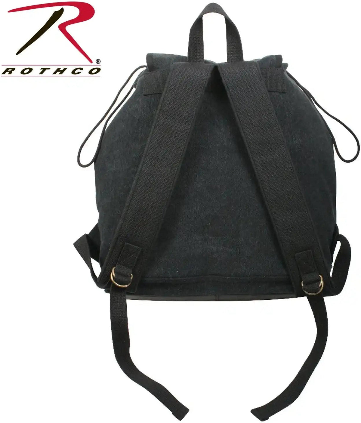 Rothco Vintage Canvas Wayfarer Backpack with Leather Accents - Brown