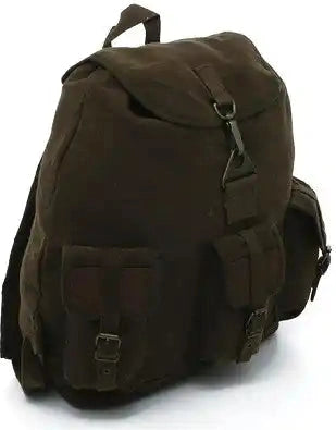 Rothco Vintage Canvas Wayfarer Backpack with Leather Accents - Brown