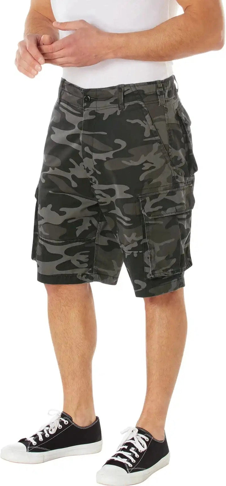 Rothco Vintage Paratrooper Cargo Shorts - Black Camo / s