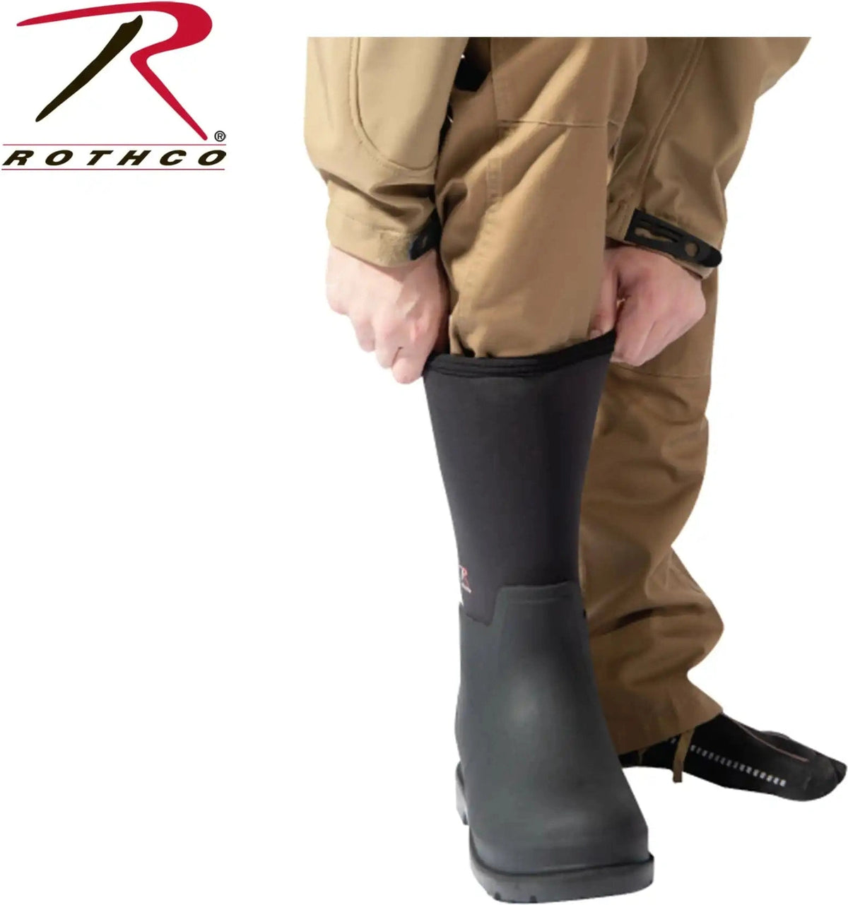 Rothco Waterproof Rubber Boots - Black - 14.5 Inch - 12