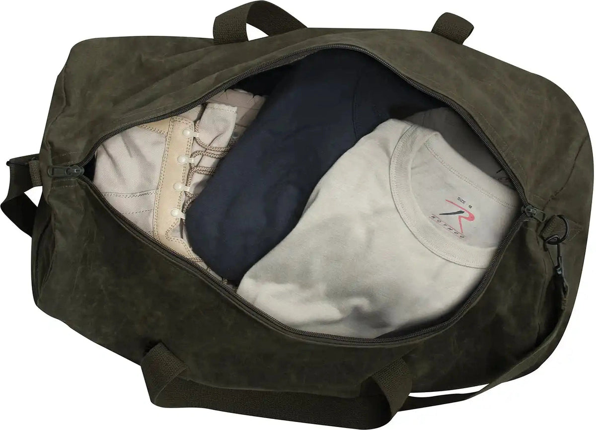 Rothco Waxed Canvas Shoulder Duffle Bag 24 Inch