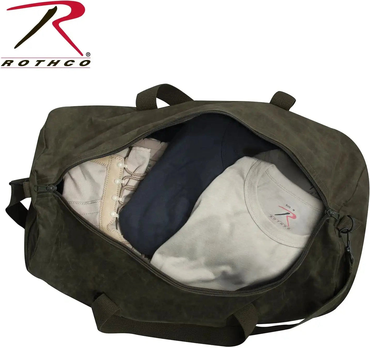 Rothco Waxed Canvas Shoulder Duffle Bag 24 Inch