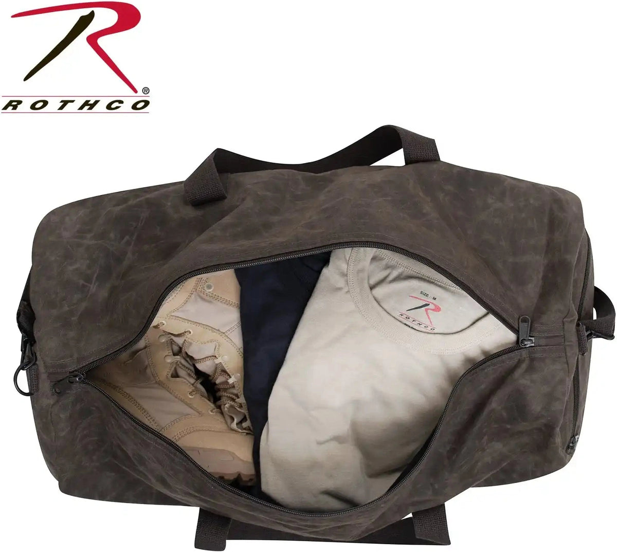 Rothco Waxed Canvas Shoulder Duffle Bag 24 Inch