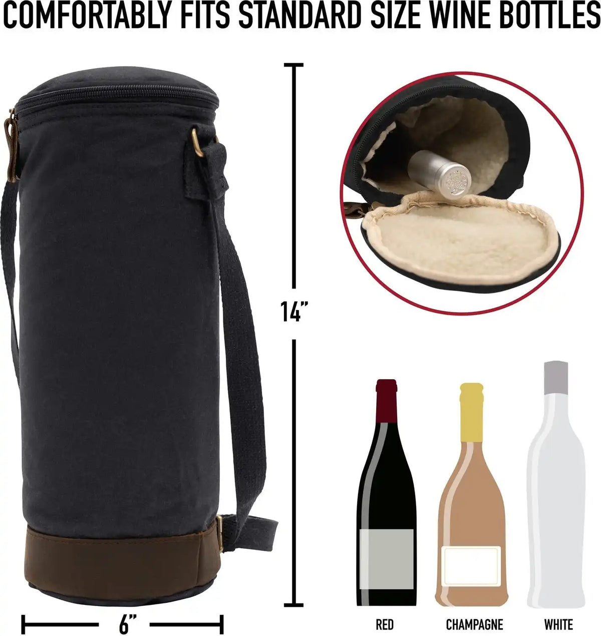 Rothco Waxed Canvas Wine Carrier Tote Bag