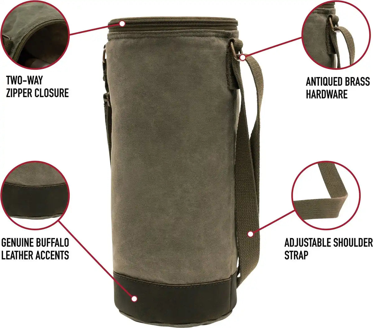 Rothco Waxed Canvas Wine Carrier Tote Bag