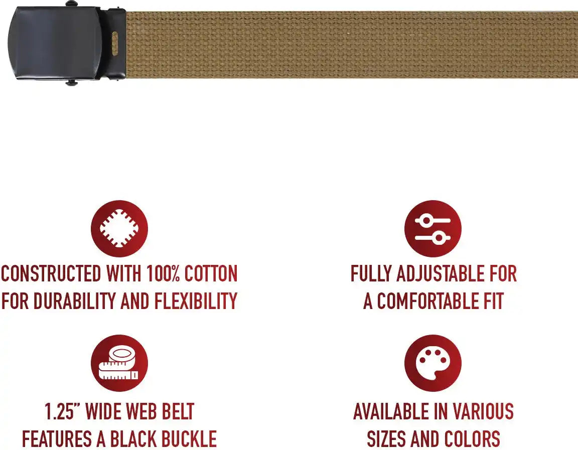 Rothco Web Belt with Buckle