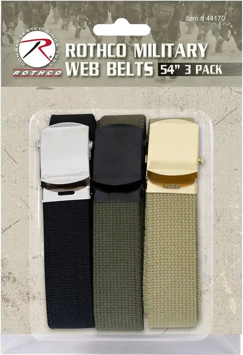 Rothco Web Belts in 3 Pack