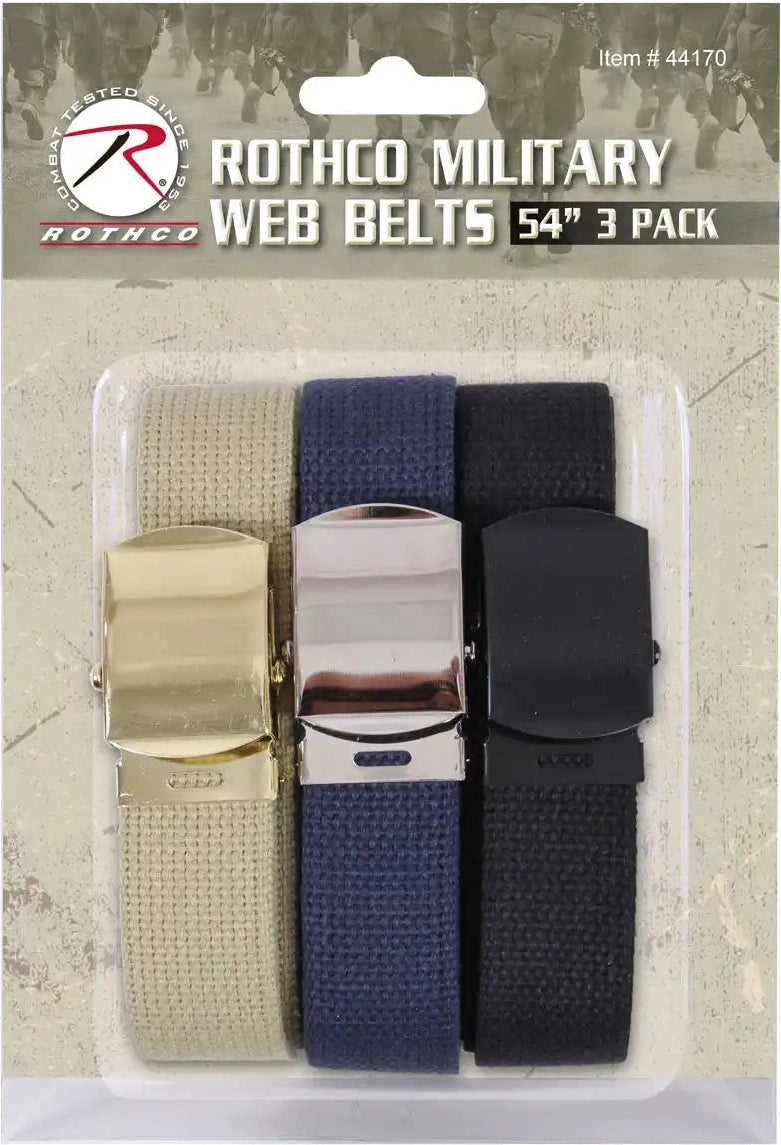 Rothco Web Belts in 3 Pack