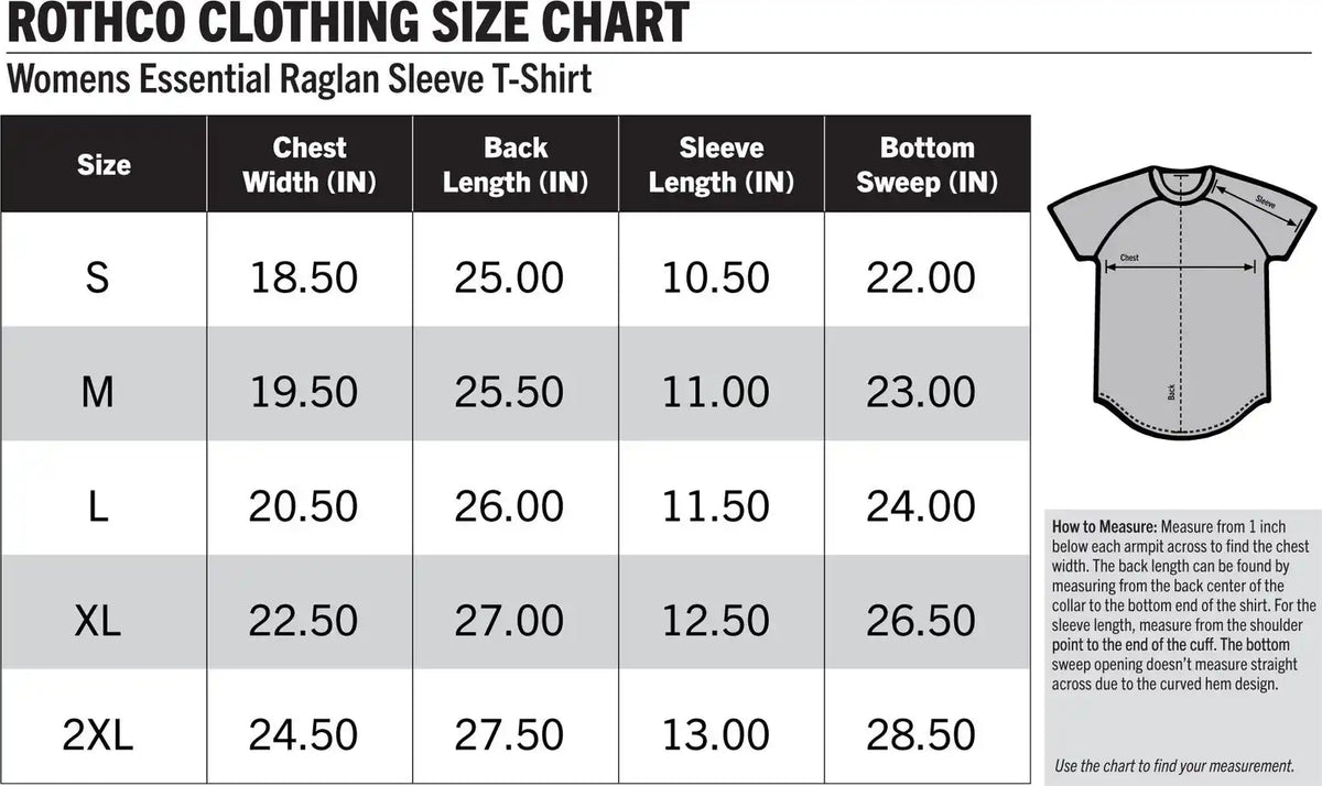 Rothco Womens Essential Raglan Sleeve T-shirt