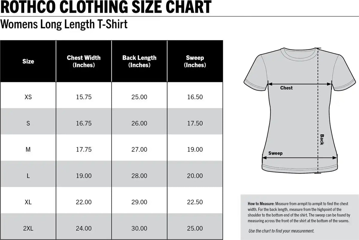 Rothco Womens Long Length Camo T-shirt