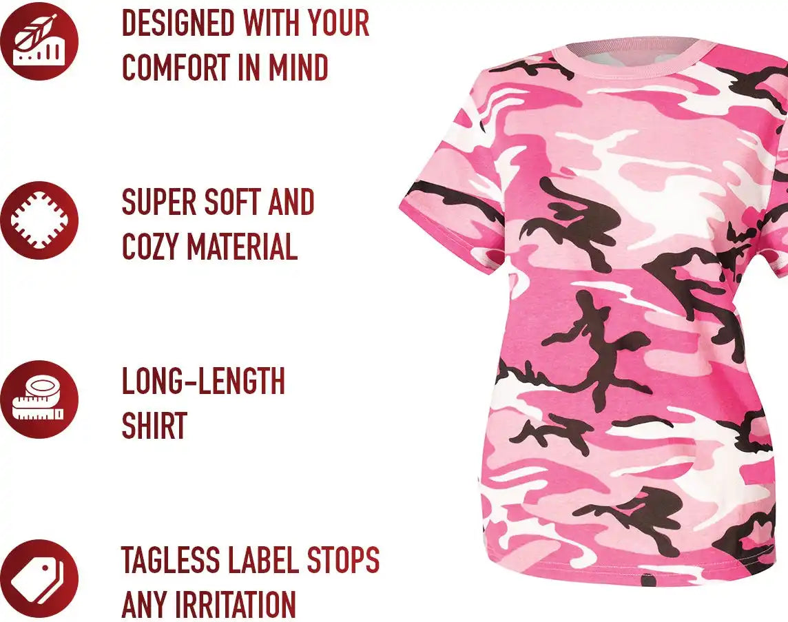 Rothco Womens Long Length Camo T-shirt