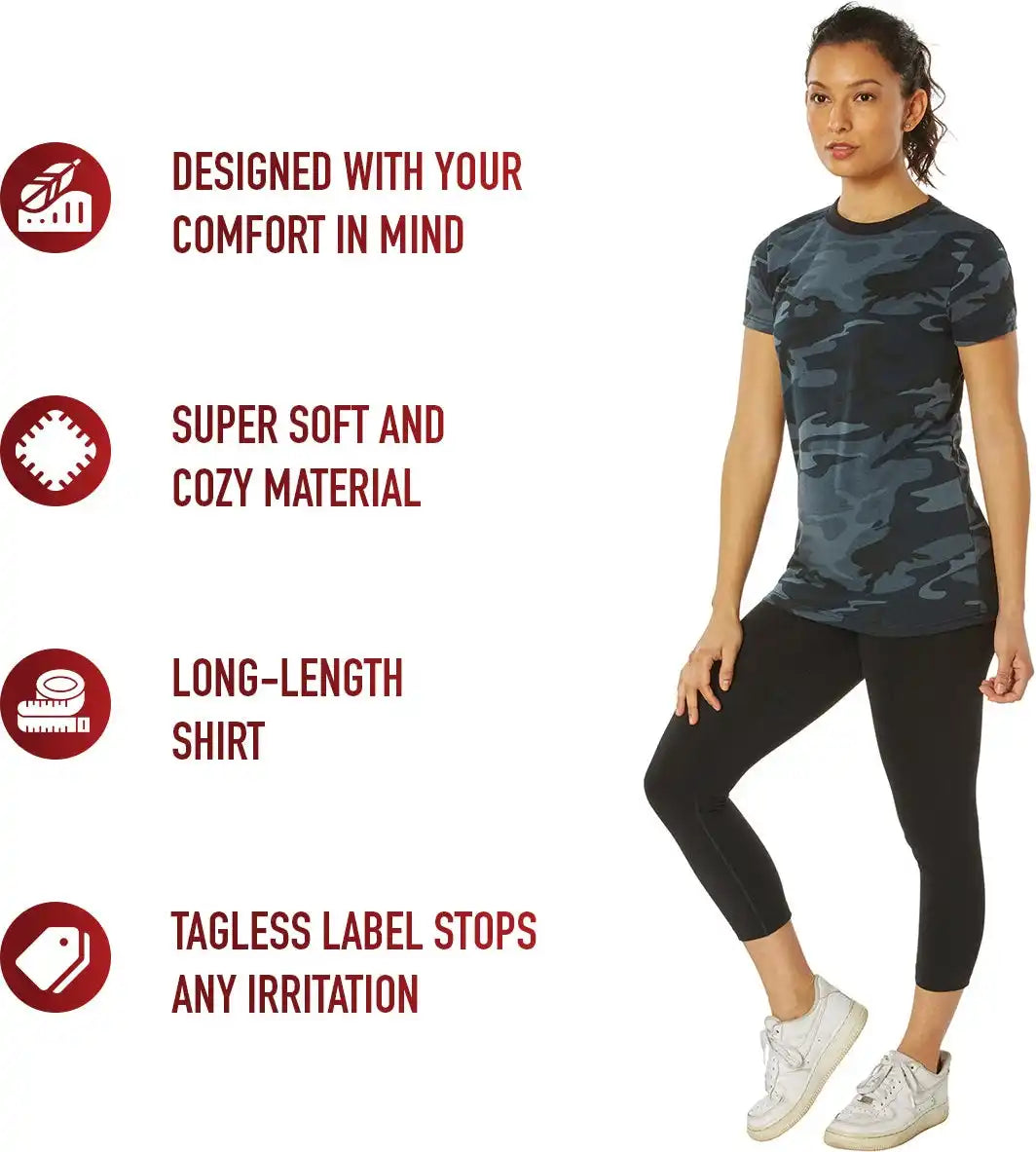 Rothco Womens Long Length Camo T-shirt