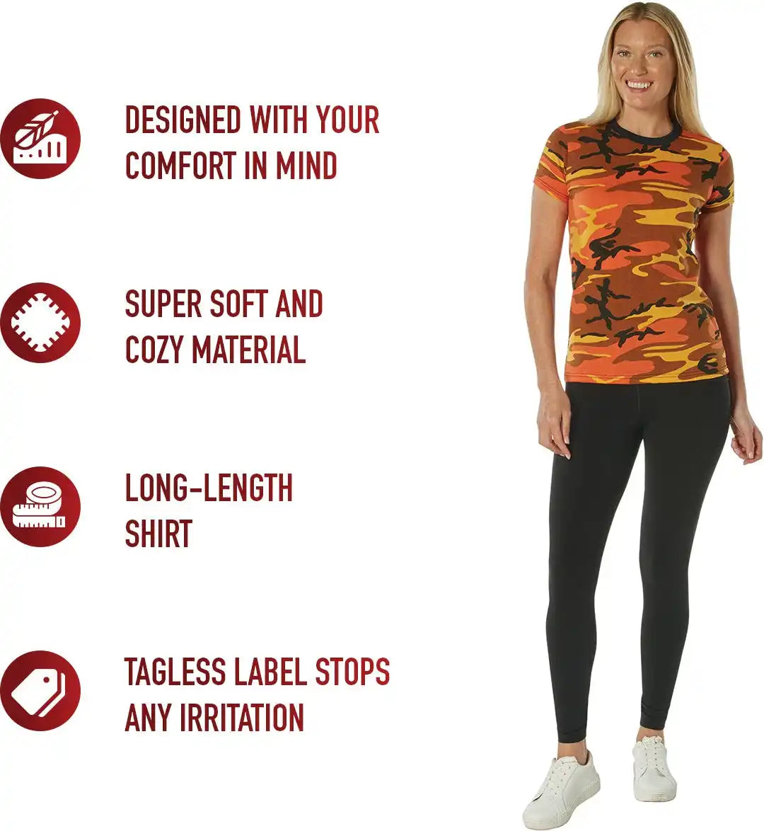 Rothco Womens Long Length Camo T-shirt