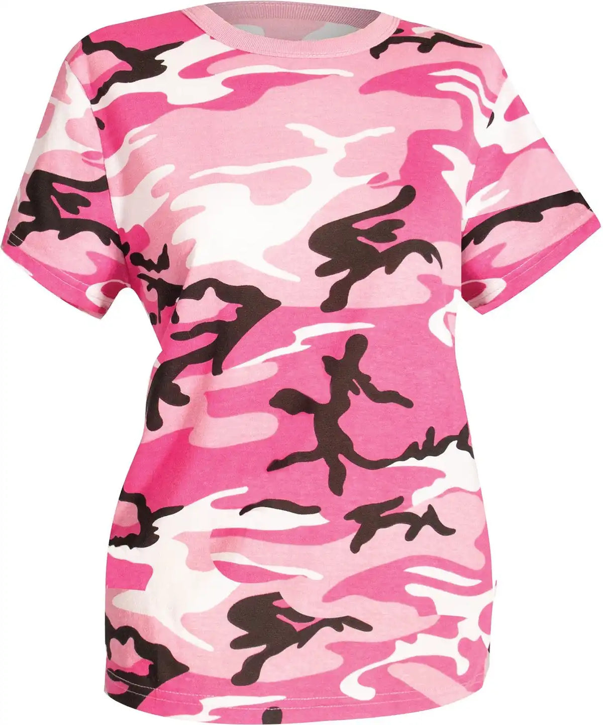 Rothco Womens Long Length Camo T-shirt - Pink / Xs