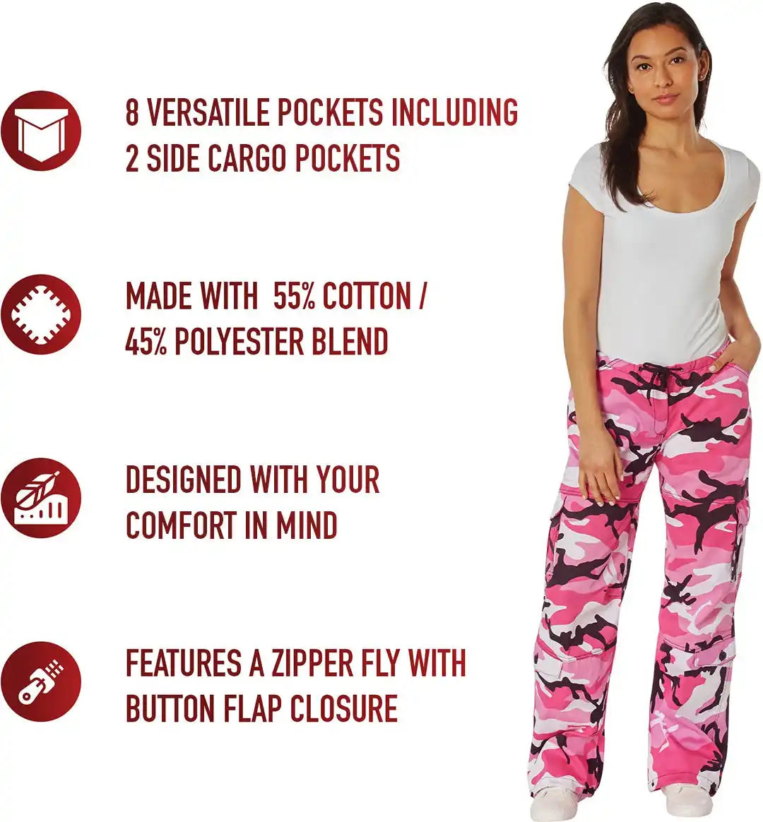 Rothco Womens Paratrooper Colored Camo Fatigues