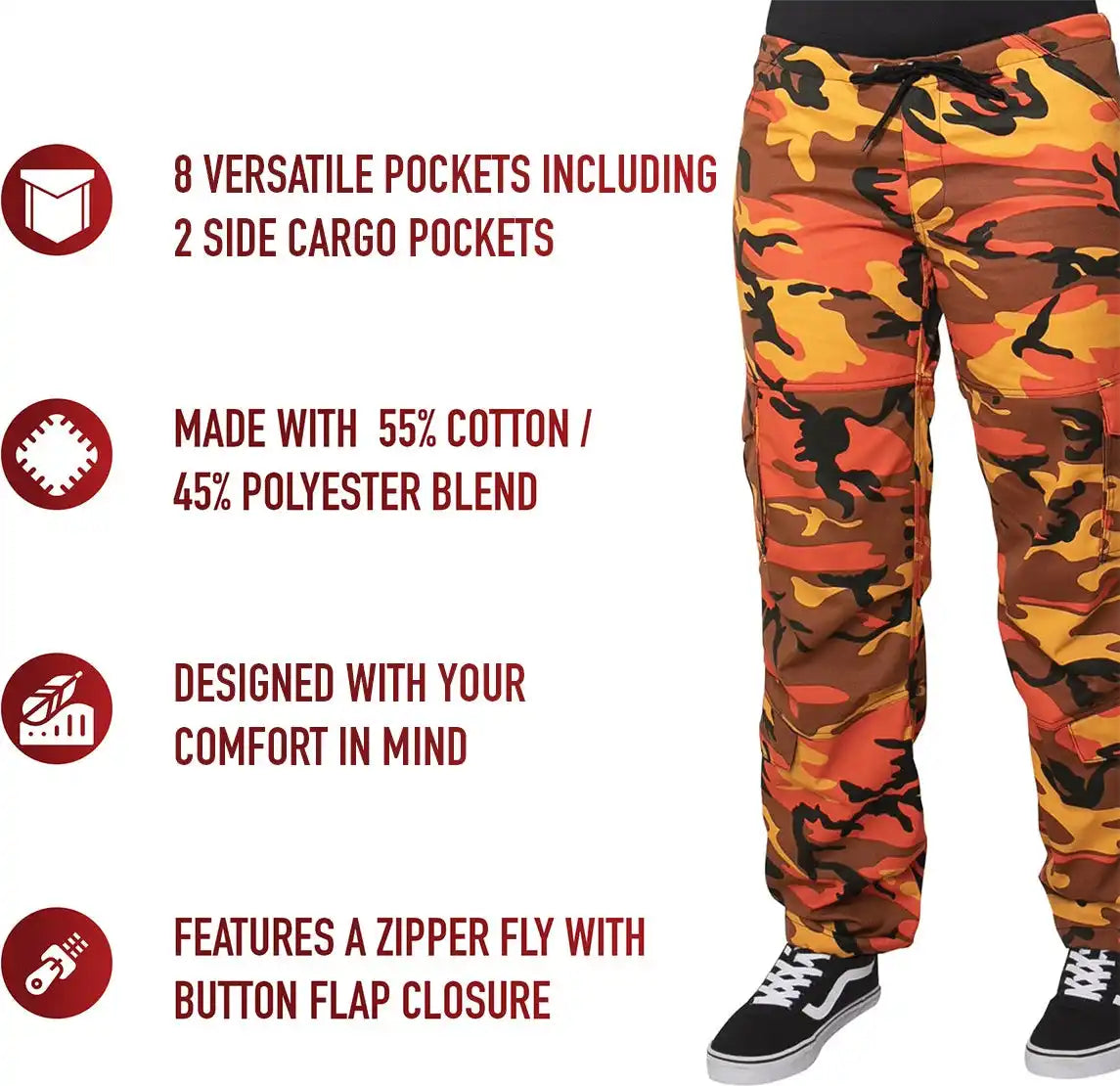 Rothco Womens Paratrooper Colored Camo Fatigues