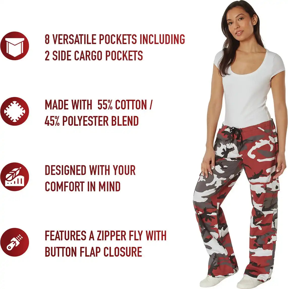 Rothco Womens Paratrooper Colored Camo Fatigues