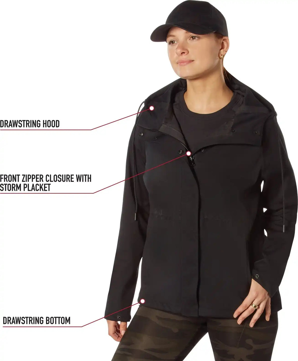 Rothco Womens Shadow Ops Waterproof Rain Jacket