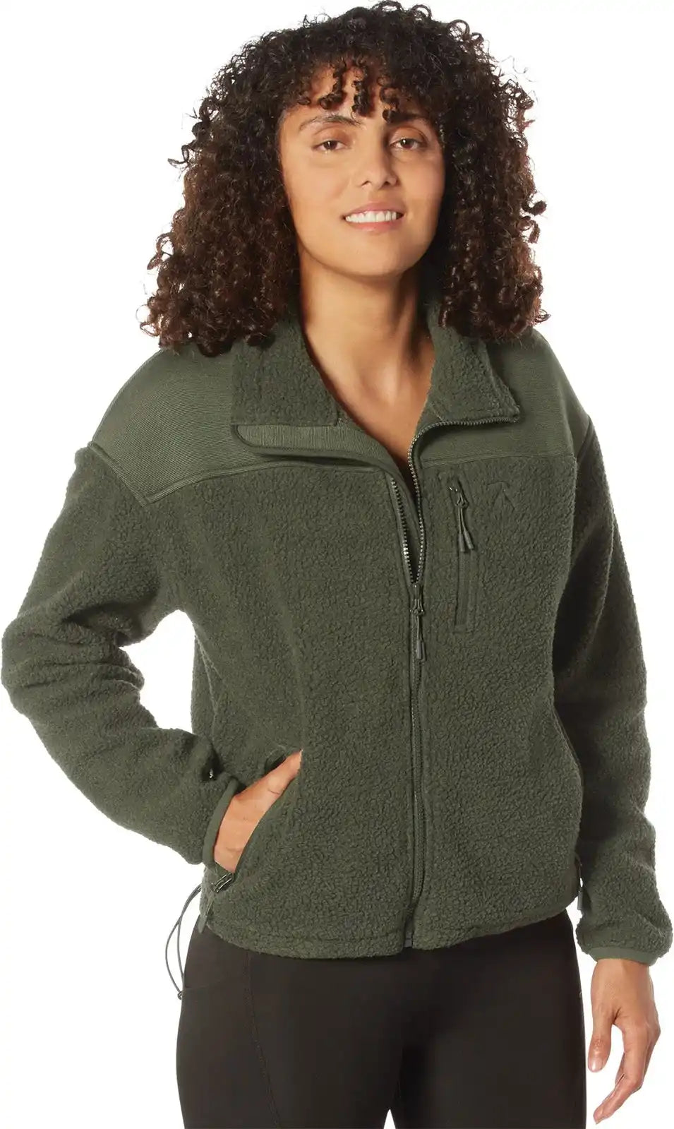 Rothco Womens Trailsman Sherpa Fleece Jacket - Olive Drab / m