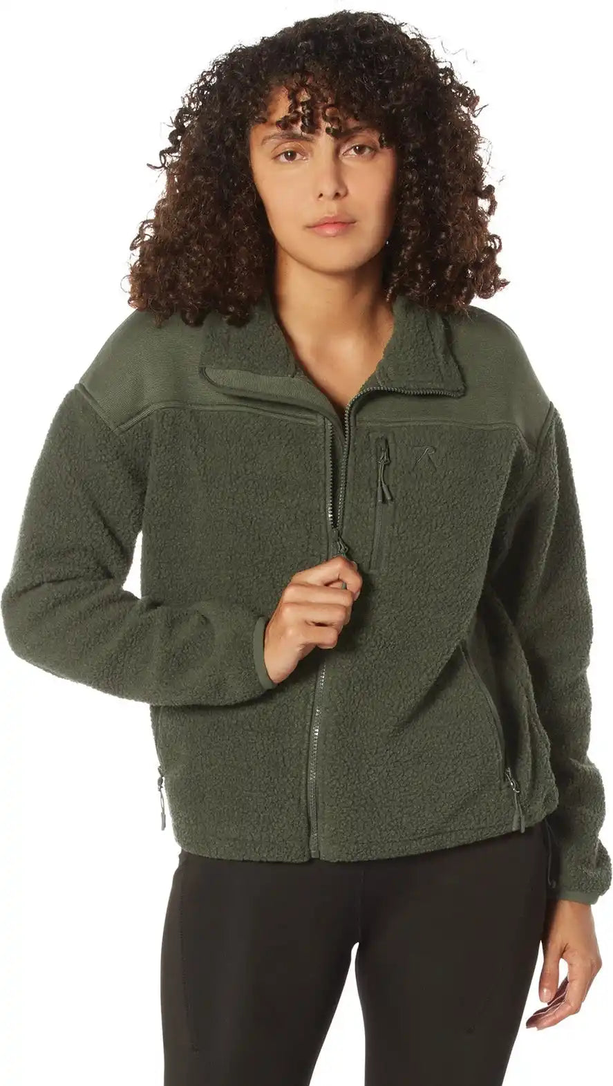 Rothco Womens Trailsman Sherpa Fleece Jacket - Olive Drab / s