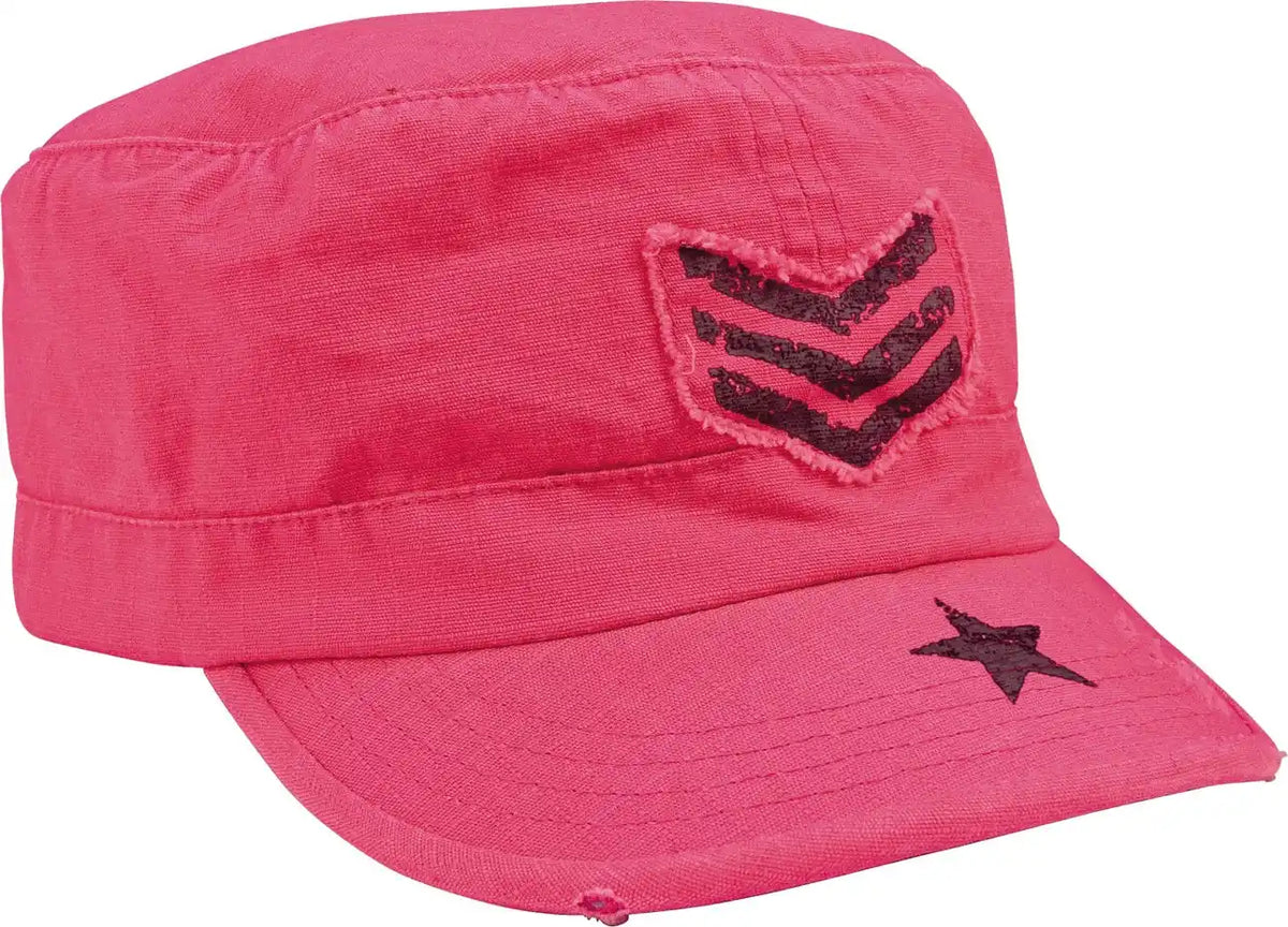 Rothco Women’s Vintage Stripes & Stars Adjustable Fatigue Cap Pink