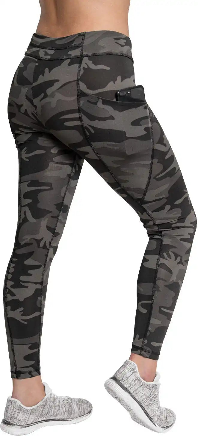Rothco Womens Workout Performance Camo Leggings with Pockets