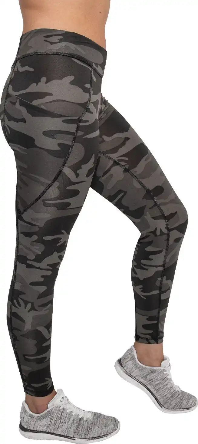 Rothco Womens Workout Performance Camo Leggings with Pockets